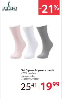 Selgros Set 3 perechi șosete damă Ofertă