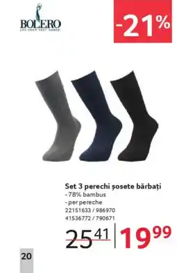 Selgros Set 3 perechi șosete bărbați Ofertă