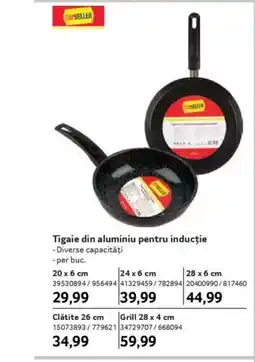 Selgros Tigaie din aluminiu pentru inducție Ofertă