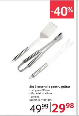 Selgros Set 3 ustensile pentru grătar Ofertă