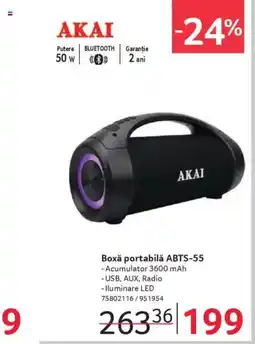Selgros AKAI Boxǎ portabilă ABTS-55 Ofertă