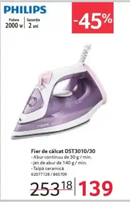 Selgros PHILIPS Fier de călcat DST3010/30 Ofertă