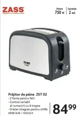 Selgros ZASS Prăjitor de pâine ZST 02 Ofertă