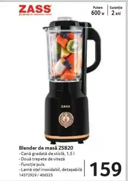 Selgros ZASS Blender de masă ZSB20 Ofertă