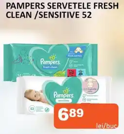 Unicarm Pampers servetele fresh clean /sensitive 52 Ofertă
