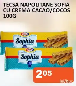 Unicarm Tecsa napolitane sofia cu crema cacao/cocos Ofertă