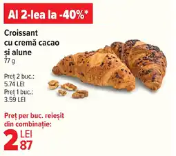 Carrefour Croissant cu cremă cacao si alune Ofertă