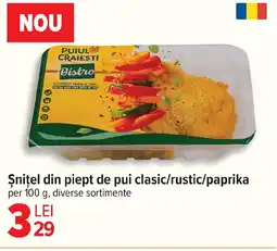 Carrefour Şniţel din piept de pui clasic/rustic/paprika Ofertă
