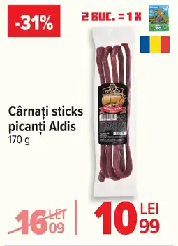 Carrefour Cârnaţi sticks picanți Aldis Ofertă