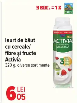 Carrefour laurt de băut cu cereale/ fibre şi fructe Activia Ofertă