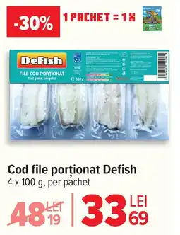 Carrefour Cod file porționat Defish Ofertă