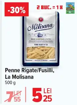 Carrefour Penne Rigate/Fusilli, La Molisana Ofertă