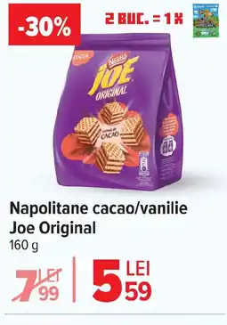 Carrefour Napolitane cacao/vanilie Joe Original Ofertă