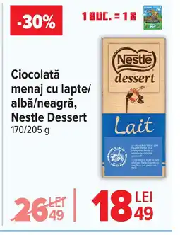 Carrefour Ciocolată menaj cu lapte/ albă/neagră, Nestle Dessert Ofertă