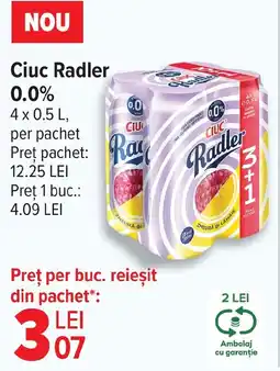 Carrefour Ciuc Radler 0.0% Ofertă