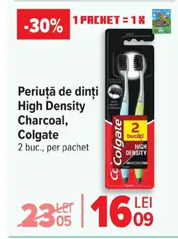 Carrefour Periuţă de dinți High Density Charcoal, Colgate Ofertă
