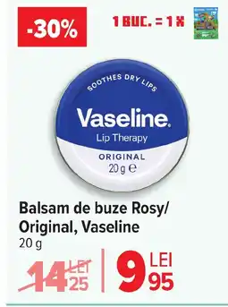Carrefour Balsam de buze Rosy/ Original, Vaseline Ofertă