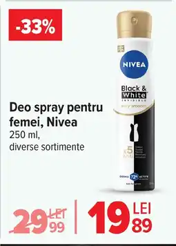 Carrefour Deo spray pentru femei, Nivea Ofertă