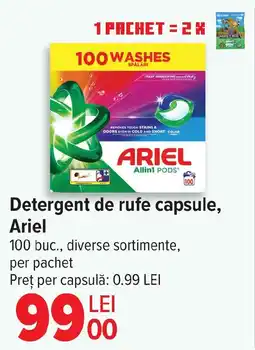 Carrefour Detergent de rufe capsule, Ariel Ofertă