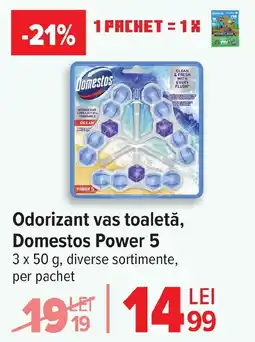Carrefour Odorizant vas toaletă, Domestos Power 5 Ofertă