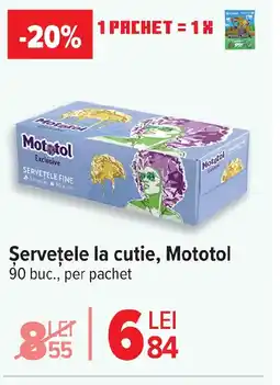 Carrefour Şerveţele la cutie, Mototol Ofertă
