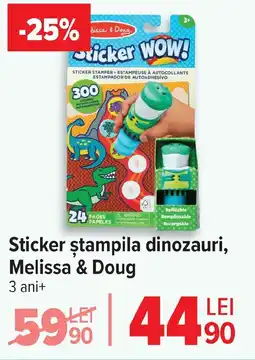Carrefour Sticker ştampila dinozauri, Melissa & Doug Ofertă