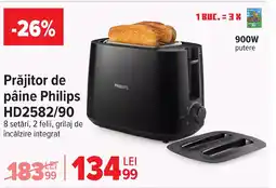 Carrefour Prăjitor de pâine Philips HD2582/90 Ofertă