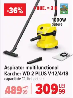 Carrefour Aspirator multifuncţional Karcher WD 2 PLUS V-12/4/18 Ofertă