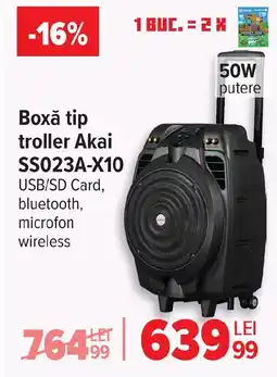 Carrefour Boxǎ tip troller Akai SS023A-X10 Ofertă