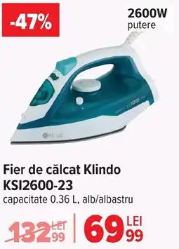 Carrefour Fier de călcat Klindo KSI2600-23 Ofertă