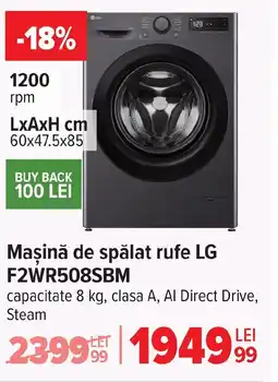 Carrefour Maşină de spălat rufe LG F2WR508SBM Ofertă