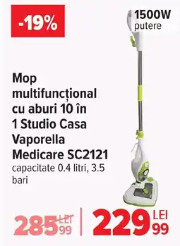 Carrefour Mop multifuncțional cu aburi 10 în 1 Studio Casa Vaporella Medicare SC2121 Ofertă