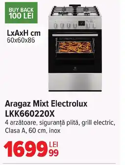 Carrefour Aragaz Mixt Electrolux LKK660220X Ofertă