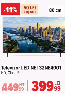 Carrefour Televizor LED NEI 32NE4001 HD, Clasa E Ofertă
