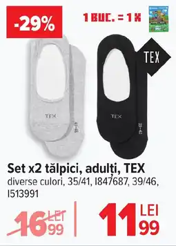 Carrefour Set x2 tălpici, adulți, TEX Ofertă