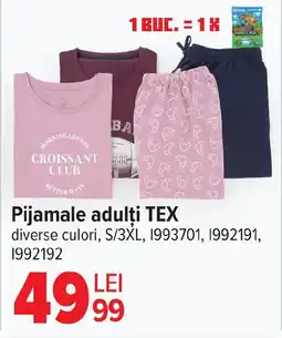 Carrefour Pijamale adulti TEX Ofertă
