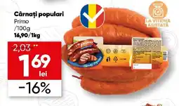 PROFI Cârnaţi populari Primo Ofertă
