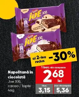 PROFI Napolitană în ciocolată Joe XXL cacao/lapte Ofertă