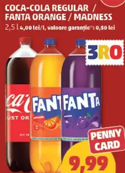 Penny Coca-cola regular / fanta orange / madness Ofertă