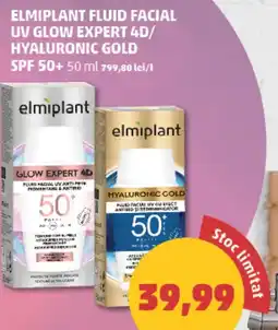 Penny Elmiplant fluid facial uv glow expert 4d/ hyaluronic gold SPF 50+ Ofertă