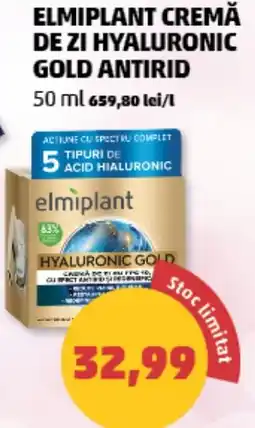 Penny Elmiplant cremă de zi hyaluronic gold antirid Ofertă
