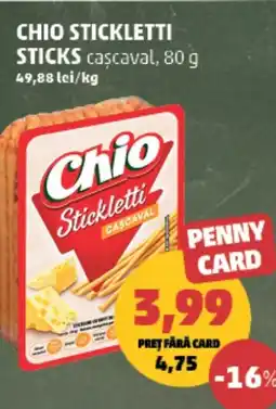 Penny Chio stickletti sticks cascaval Ofertă
