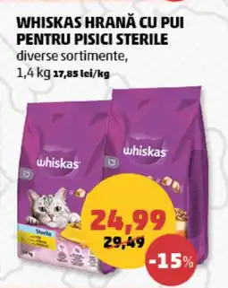 Penny Whiskas hrană cu pui pentru pisici sterile Ofertă