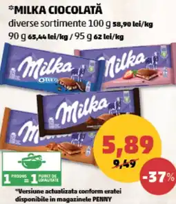 Penny Milka ciocolată Ofertă