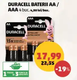 Penny Duracell baterii AA / AAA Ofertă