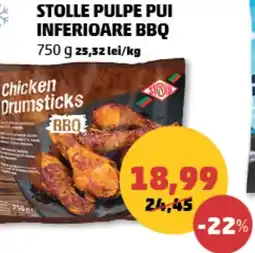 Penny Stolle pulpe pui inferioare bbq Ofertă