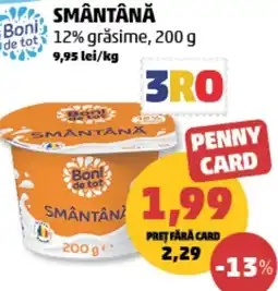 Penny Smântână 12% grăsime Ofertă