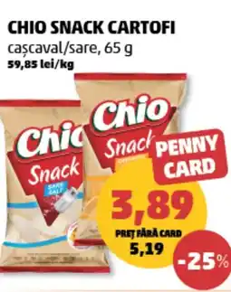 Penny Chio snack cartofi caşcaval/sare Ofertă