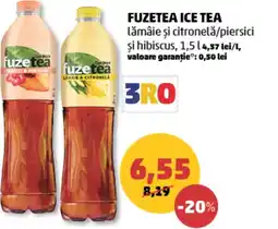 Penny Fuzetea ice tea lămâie și citronelǎ/piersici şi hibiscus Ofertă