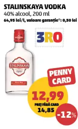 Penny Stalinskaya vodka 40% alcool Ofertă